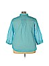 Talbots Blue 3/4 Sleeve Button-Down Shirt Size 3X - photo 2
