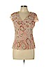 Style&Co Tan Short Sleeve Silk Top Size 10 (petite) - photo 1