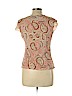 Style&Co Tan Short Sleeve Silk Top Size 10 (petite) - photo 2