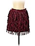 H&M 100% Polyester Burgundy Faux Leather Skirt Size 6 - photo 1