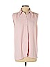 Babaton 100% Polyester Pink Sleeveless Button-Down Shirt Size XS - photo 1