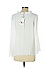 Zara 100% Polyester White Long Sleeve Blouse Size L - photo 2