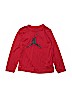 Jordan 100% Polyester Red Long Sleeve Henley Size 7 - photo 1