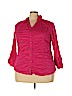 Faded Glory Plus 100% Cotton Pink 3/4 Sleeve Button-Down Shirt Size 3X - photo 1