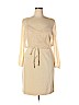 Kay Unger 100% Silk Tan Cocktail Dress Size 16 - photo 1