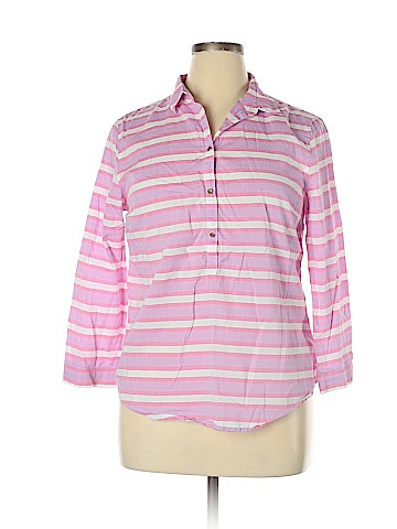 Lands' End 3/4 Sleeve Button-Down Shirt (view 1)