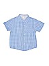 Tommy Hilfiger Plaid Blue Short Sleeve Button-Down Shirt Size 7 - photo 1