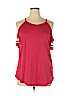 Ambiance Apparel Red Short Sleeve Top Size 1X - photo 1