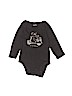 Baby Gap 100% Cotton Graphic Black Long Sleeve Onesie Size 6-12 mo - photo 1