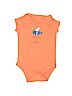 Baby Gap 100% Cotton Graphic Orange Short Sleeve Onesie Size 3-6 mo - photo 1