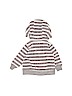 Carter's 100% Polyester Stripes Gray Zip Up Hoodie 3-6 MO / 6 MO - photo 2