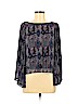 Fire Los Angeles 100% Polyester Blue Long Sleeve Blouse Size S - photo 1