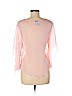 Tess 100% Silk Pink Long Sleeve Silk Top Size 6 - photo 2