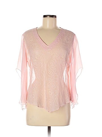 Tess Long Sleeve Silk Top (view 1)