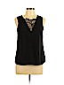 H&M 100% Polyester Black Sleeveless Blouse Size 6 - photo 1