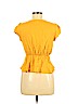 Love, Fire 100% Rayon Yellow Short Sleeve Blouse Size M - photo 2