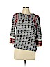 Lucky Brand Blue 3/4 Sleeve Top Size L - photo 1