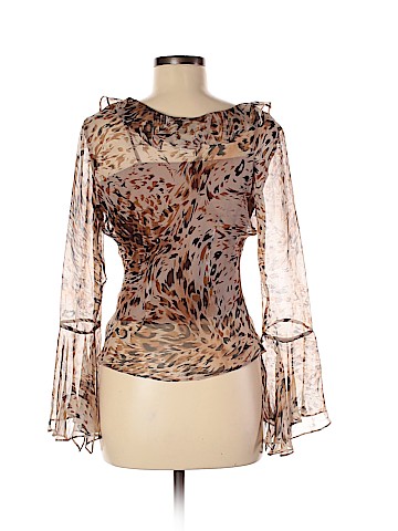 ILE New York Long Sleeve Silk Top (view 2)