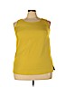 Roaman's 100% Polyester Yellow Sleeveless Blouse Size 18W - photo 1