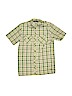 REI 100% Cotton Plaid Green Short Sleeve Button-Down Shirt Size 10 - 12 - photo 1