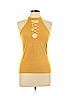 Hot Kiss 100% Cotton Yellow Sleeveless Blouse Size L - photo 1
