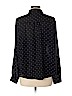 Elle 100% Polyester Black Long Sleeve Button-Down Shirt Size L - photo 2