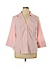 Cato Plus 100% Cotton Pink 3/4 Sleeve Button-Down Shirt Size XL - photo 1