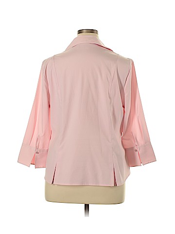 Cato Plus 3/4 Sleeve Button-Down Shirt (view 2)