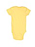 Gerber 100% Cotton Yellow Short Sleeve Onesie Size 0-3 mo - photo 2