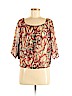 Material Girl 100% Polyester Tan 3/4 Sleeve Blouse Size S - photo 1