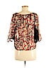 Material Girl 100% Polyester Tan 3/4 Sleeve Blouse Size S - photo 2