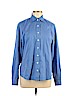 Faconnable Blue Long Sleeve Button-Down Shirt Size L - photo 1