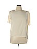 Kathie Lee 100% Polyester Ivory Short Sleeve Blouse Size 14 - photo 1