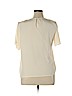 Kathie Lee 100% Polyester Ivory Short Sleeve Blouse Size 14 - photo 2