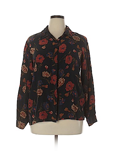 Jones New York Long Sleeve Silk Top (view 1)