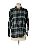 H&M 100% Cotton Green Long Sleeve Button-Down Shirt Size 8 - photo 1