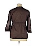 SONOMA life + style 100% Cotton Brown Long Sleeve Blouse Size XL - photo 2