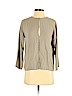 Eileen Fisher 100% Silk Gray 3/4 Sleeve Silk Top Size S - photo 1
