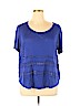 Honey Punch 100% Rayon Blue Short Sleeve Top Size 1X - photo 1
