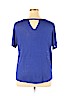 Honey Punch 100% Rayon Blue Short Sleeve Top Size 1X - photo 2