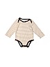 First Impressions 100% Cotton Brown Long Sleeve Onesie Size 6-9 mo - photo 1