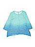 Justice Blue 3/4 Sleeve Top Size 12 - photo 1