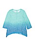 Justice Blue 3/4 Sleeve Top Size 12 - photo 2