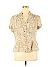 Violet & Claire 100% Polyester Tan Short Sleeve Blouse Size XL - photo 1
