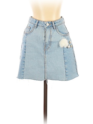 Zara Denim Skirt (view 1)