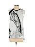 Helmut Lang 100% Polyester White Sleeveless Blouse Size P (petite) - photo 1