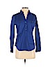 7th Avenue Design Studio New York & Company Blue Long Sleeve Button-Down Shirt Size S (petite) - photo 1
