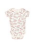 Carter's 100% Cotton Print White Short Sleeve Onesie 0-3 MO / 3 MO - photo 1