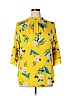 Violet & Claire 100% Polyester Yellow 3/4 Sleeve Blouse Size 1X - photo 1