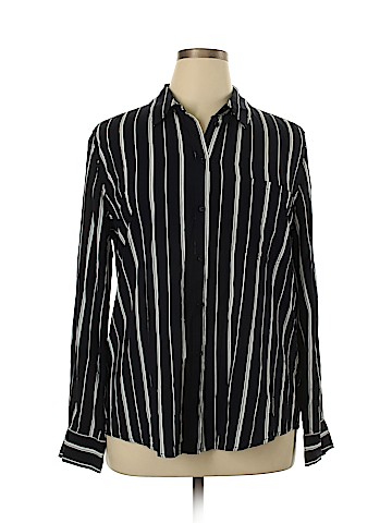 Cosmic Blue Love Long Sleeve Blouse (view 1)